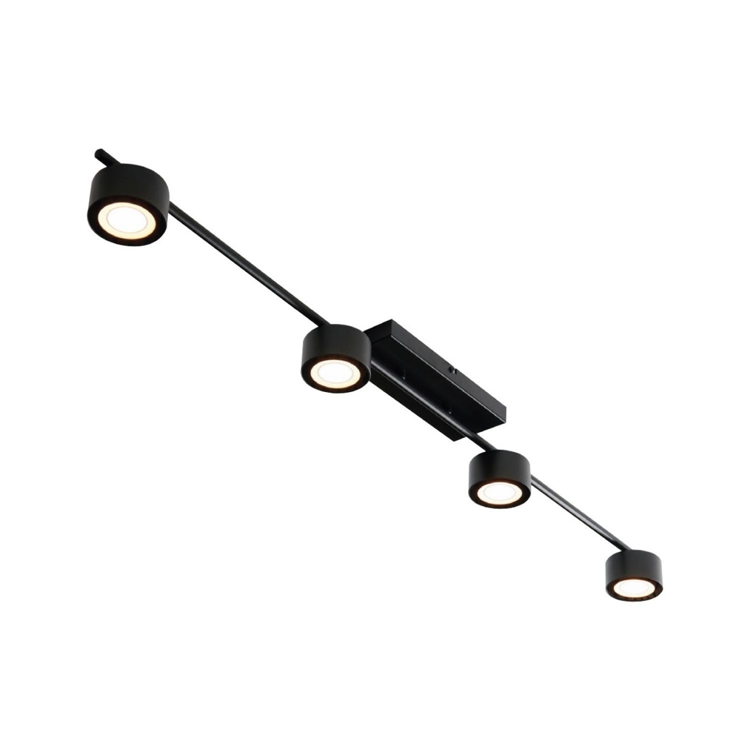 Nordlux plafondlamp Clyde - 4 lichts - 115 x 10  cm - zwart