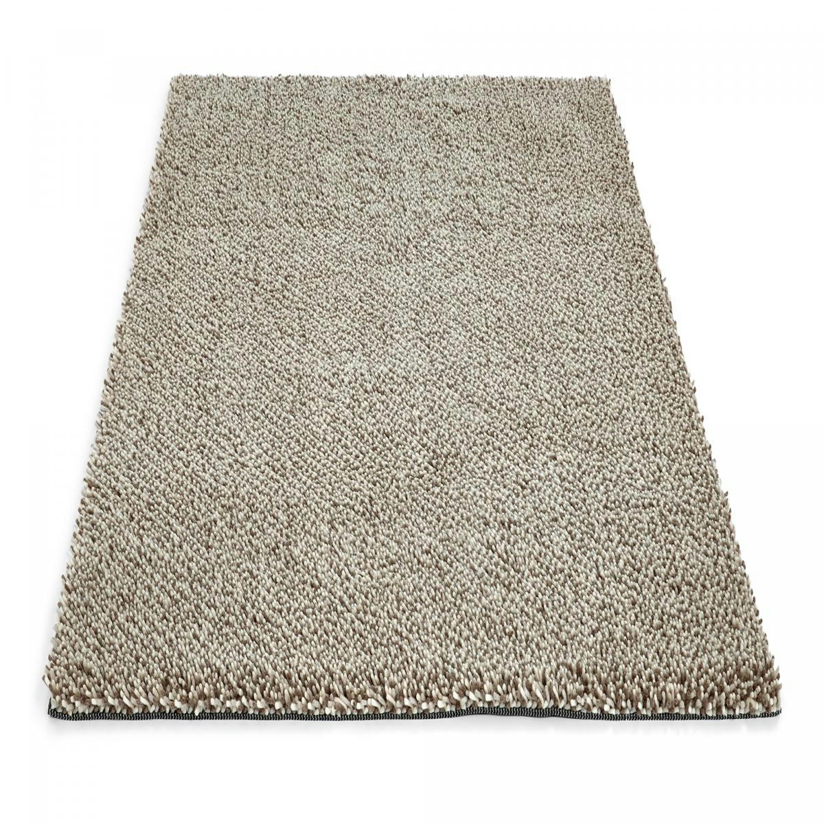 GRAVEL BCA 1A2T - Tapis shaggy argent 140x200