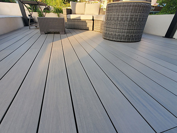 Kit complet 25m² terrasse lames composite Coexprotect 2600x145x21mm GREGE - Green Outside