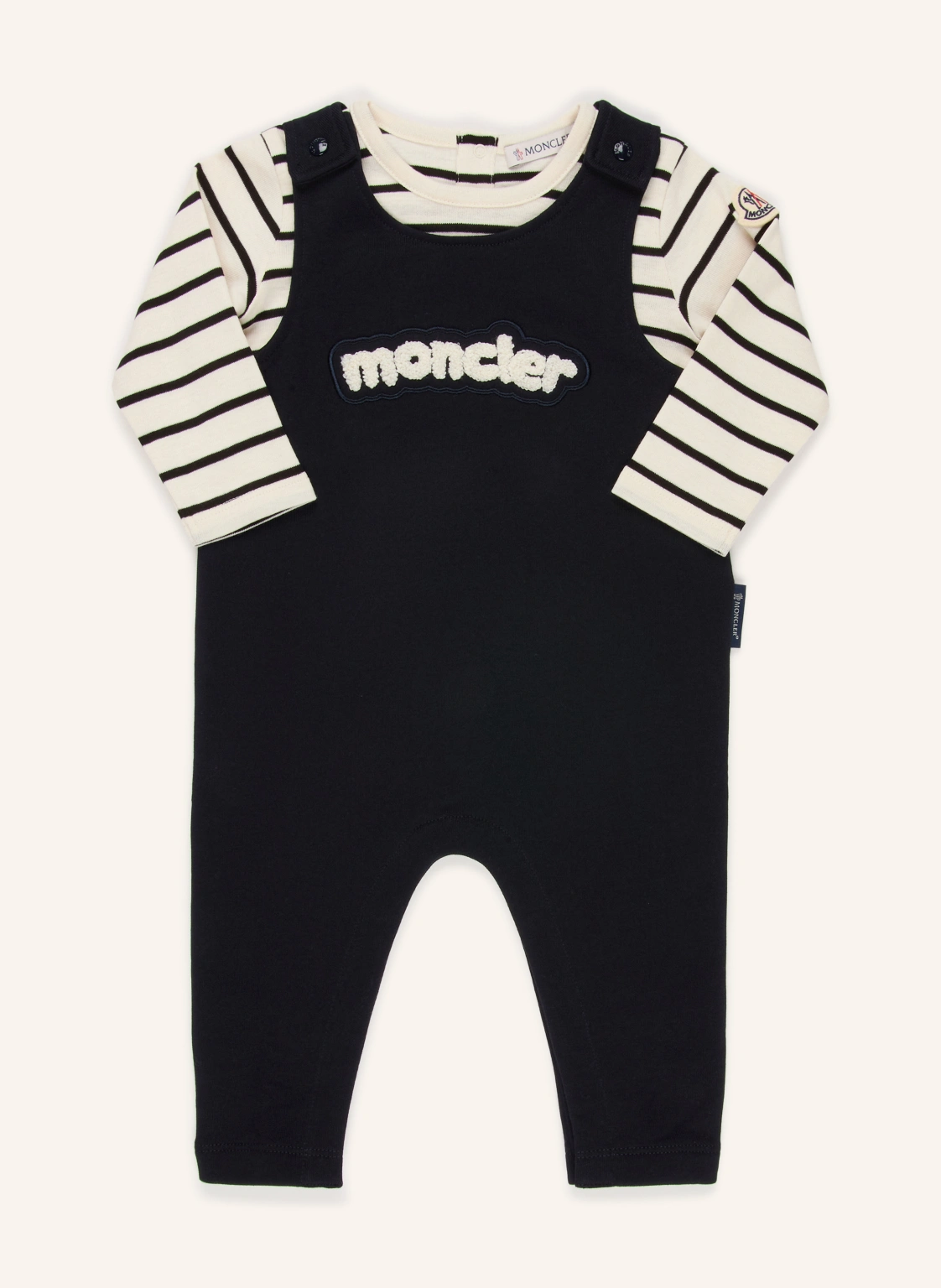 MONCLER enfant Set: Latzhose und Longsleeve