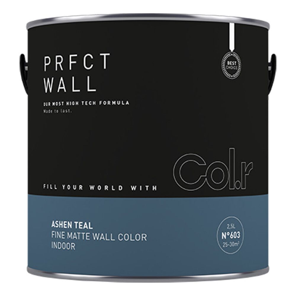VEGGMALING COL.R PRFCT WALL NO.603 ASHEN TEAL 2,5L