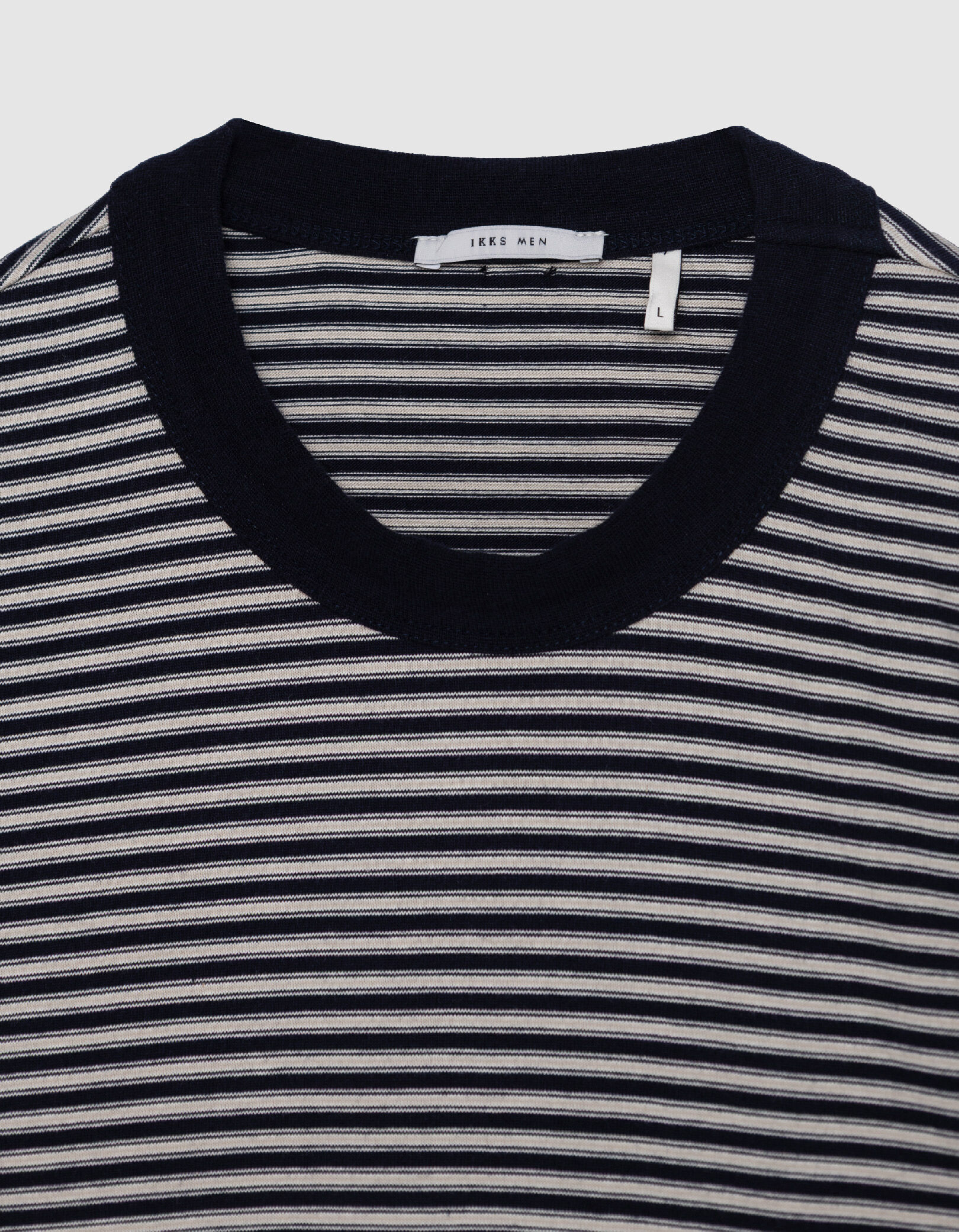 T-shirt manches courtes marine coton bio rayé Homme