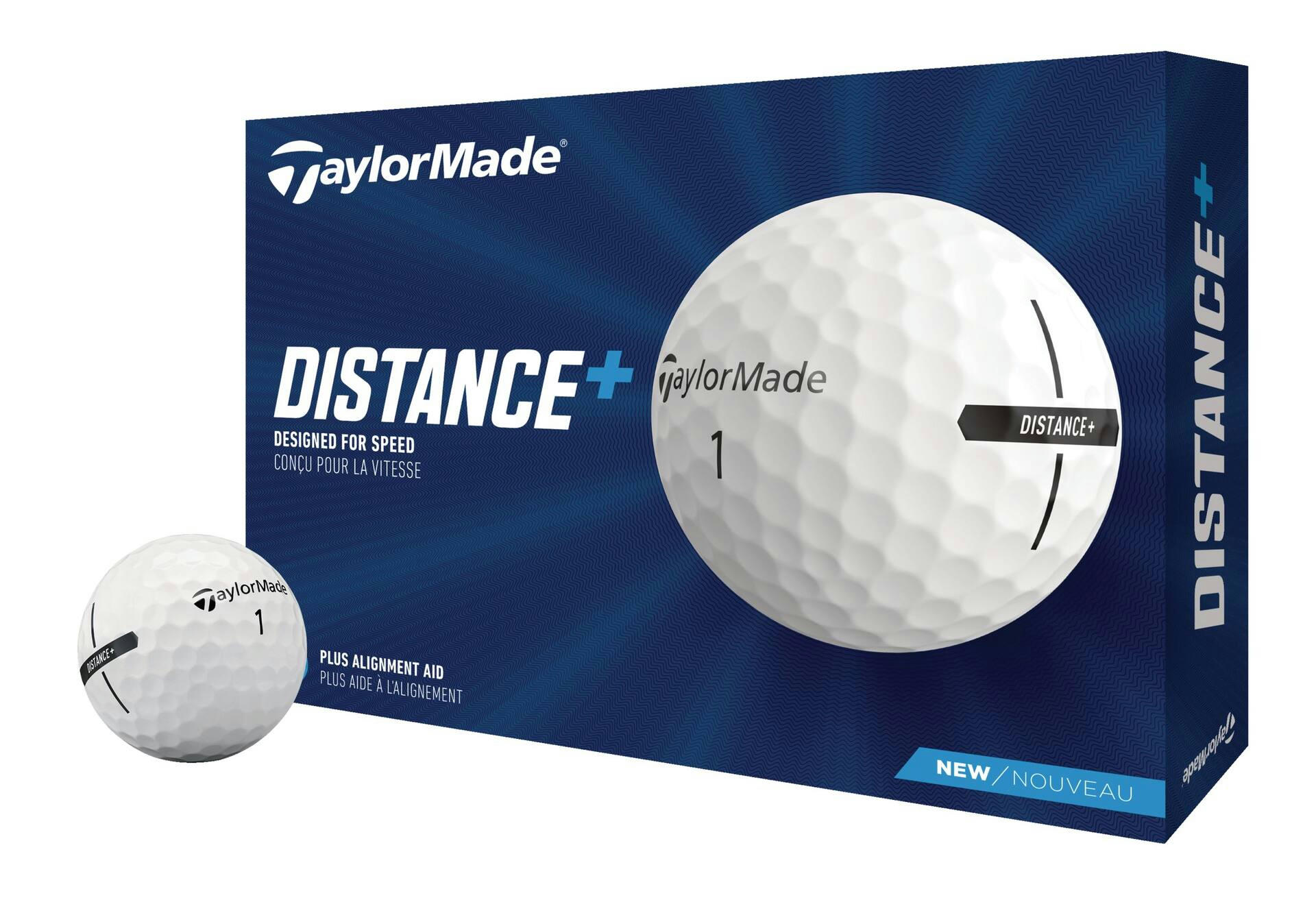 TaylorMade Distance Plus Golf Balls, 12-pk, White