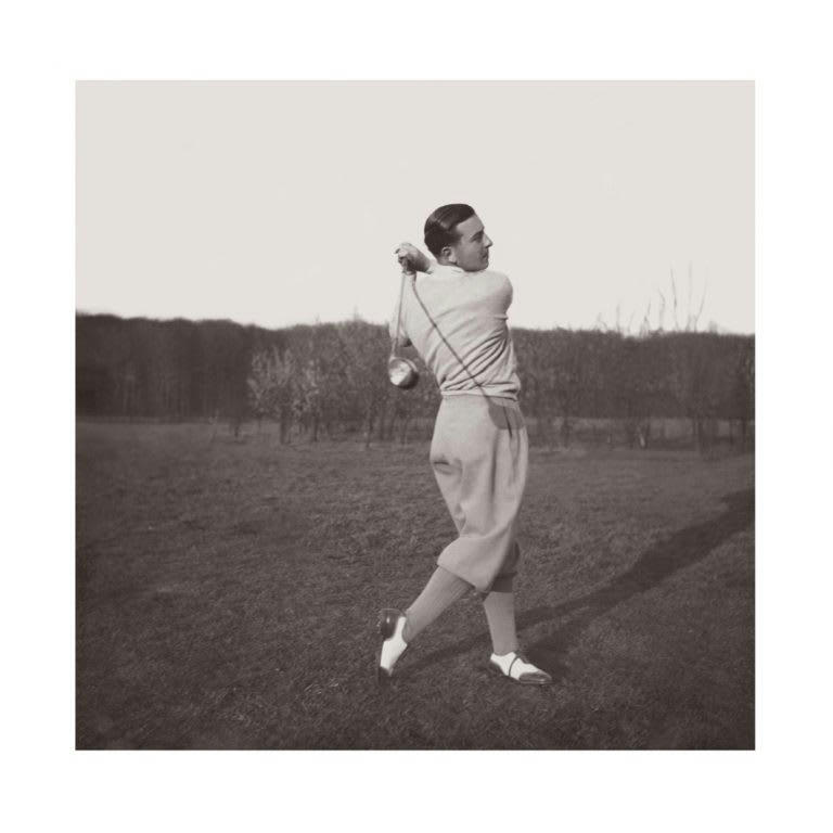 SPORT - Photo ancienne noir et blanc golf n°67 cadre noir 30x30cm