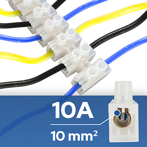 Barrette de connexion 12 pôles LTFjusquà 10 mm²PVC10A 400VHOROZ