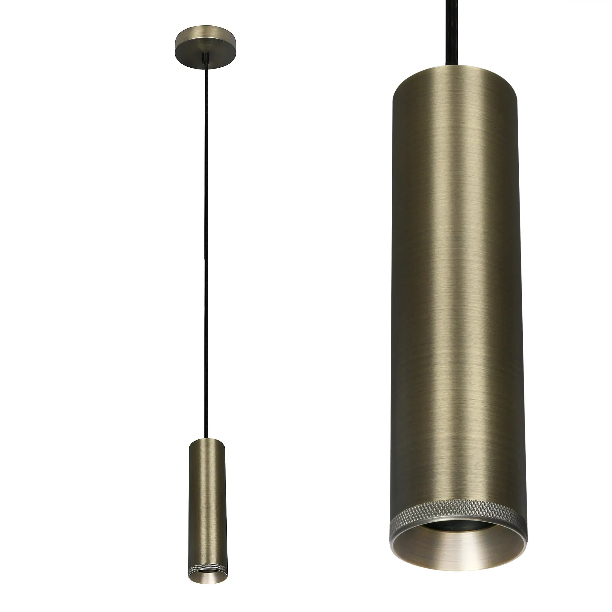 Artdelight hanglamp Milano - 1 lichts - 6.6 x 150  cm - brons