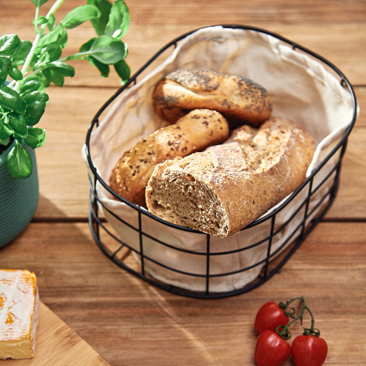 Koszyk DUNCAN czarny 25x20 cm