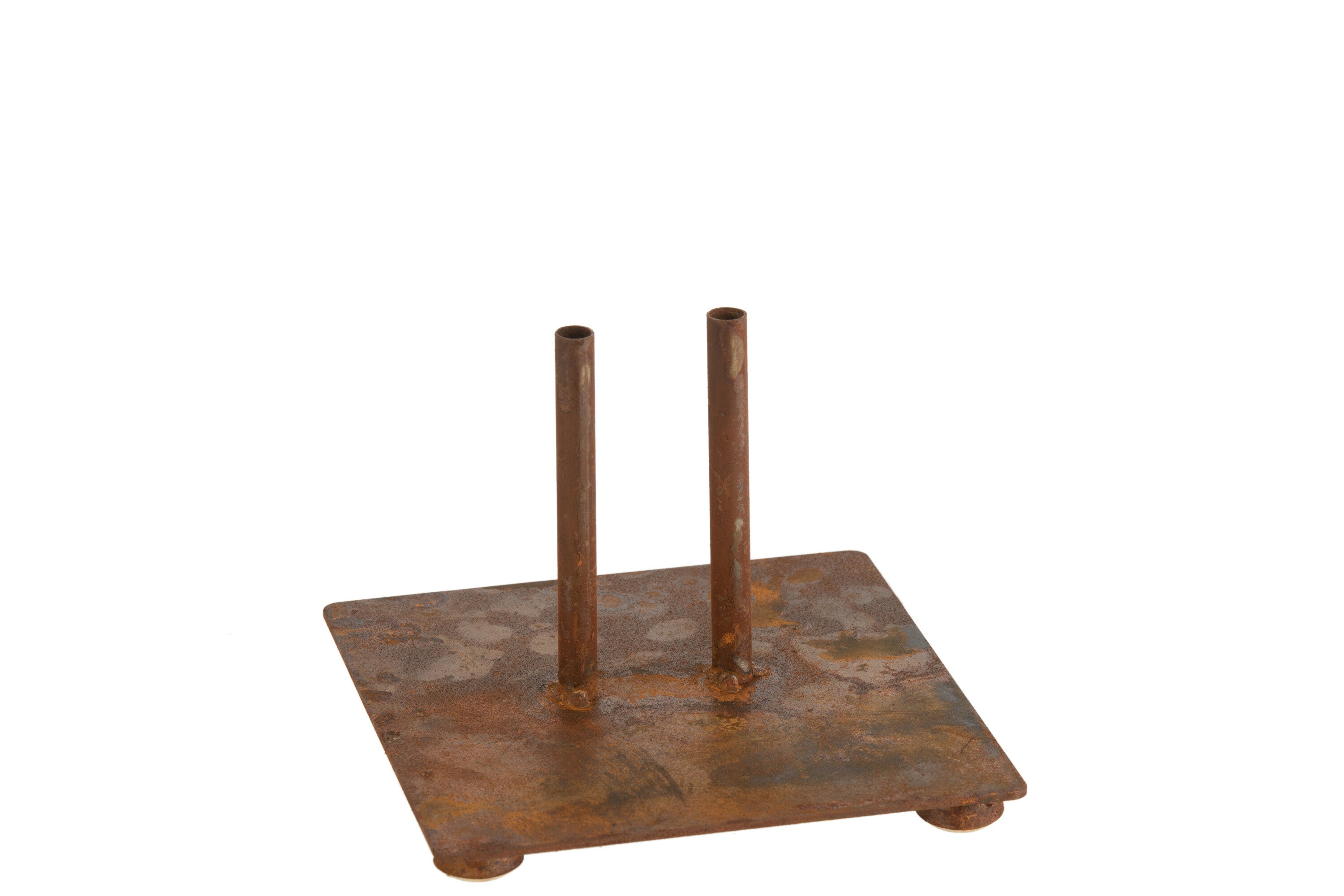 J-Line voet voor tuinprikker - tuinsteker 2 pin - ijzer - roest - small