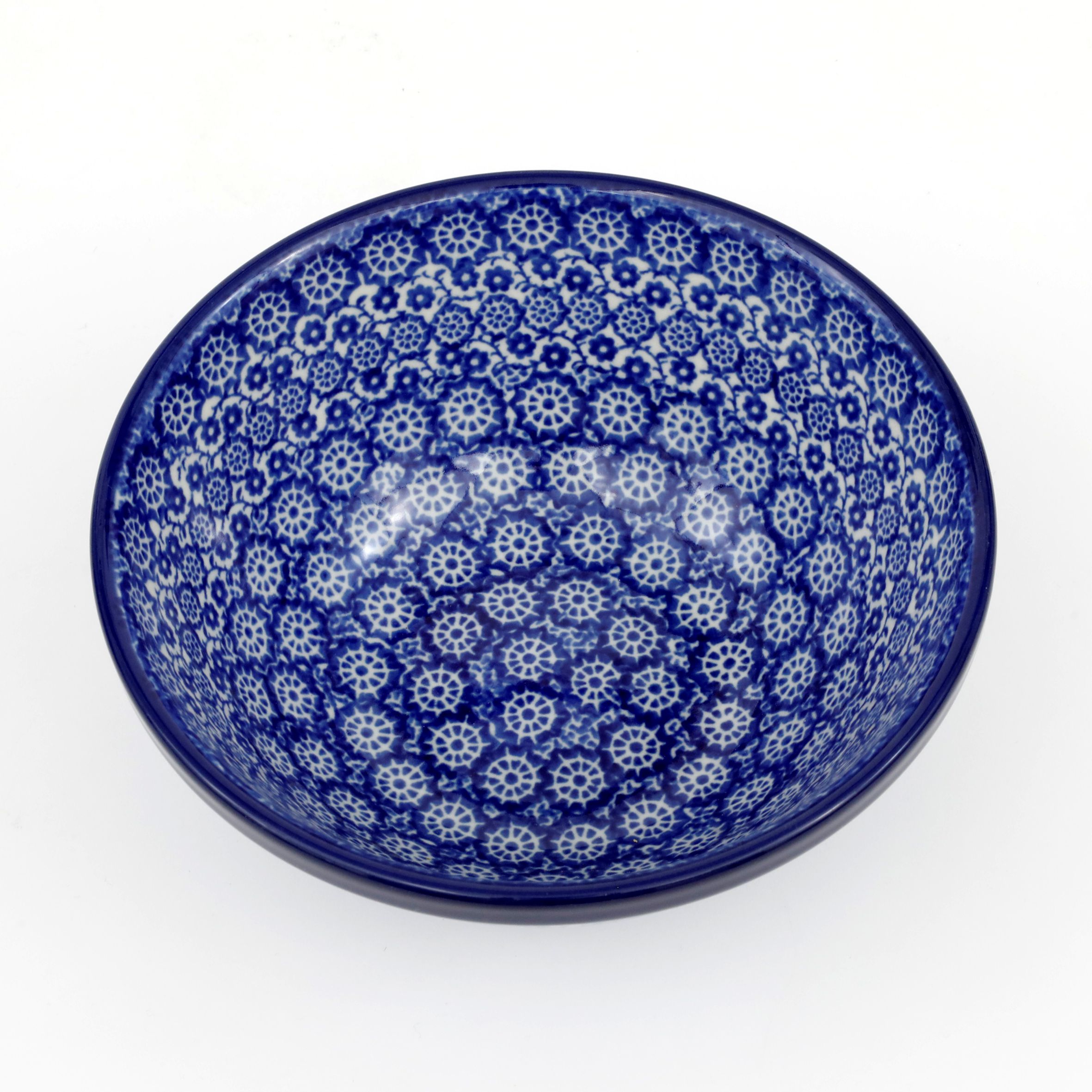 Miska ceramiczna 058 h-7,5cm  2615X Kobaltowa koronka