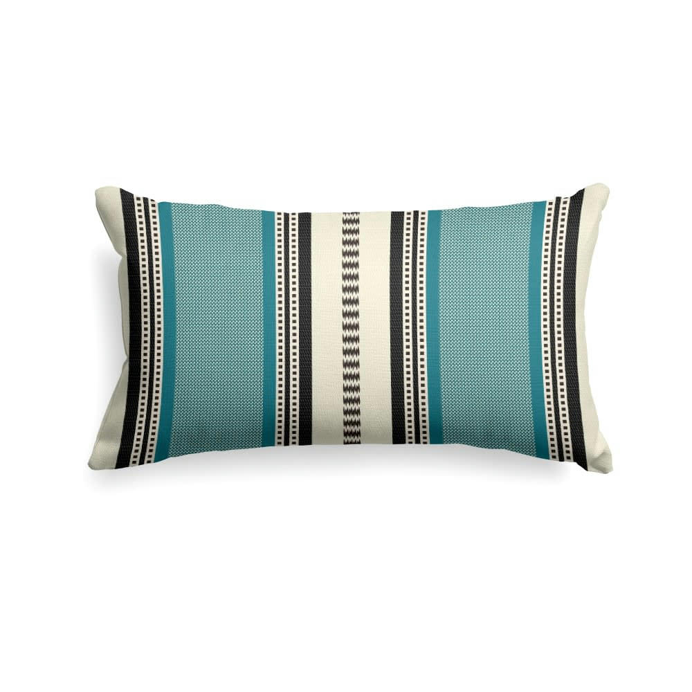 BARNE - Housse de coussin coton Bleu 25x45 cm