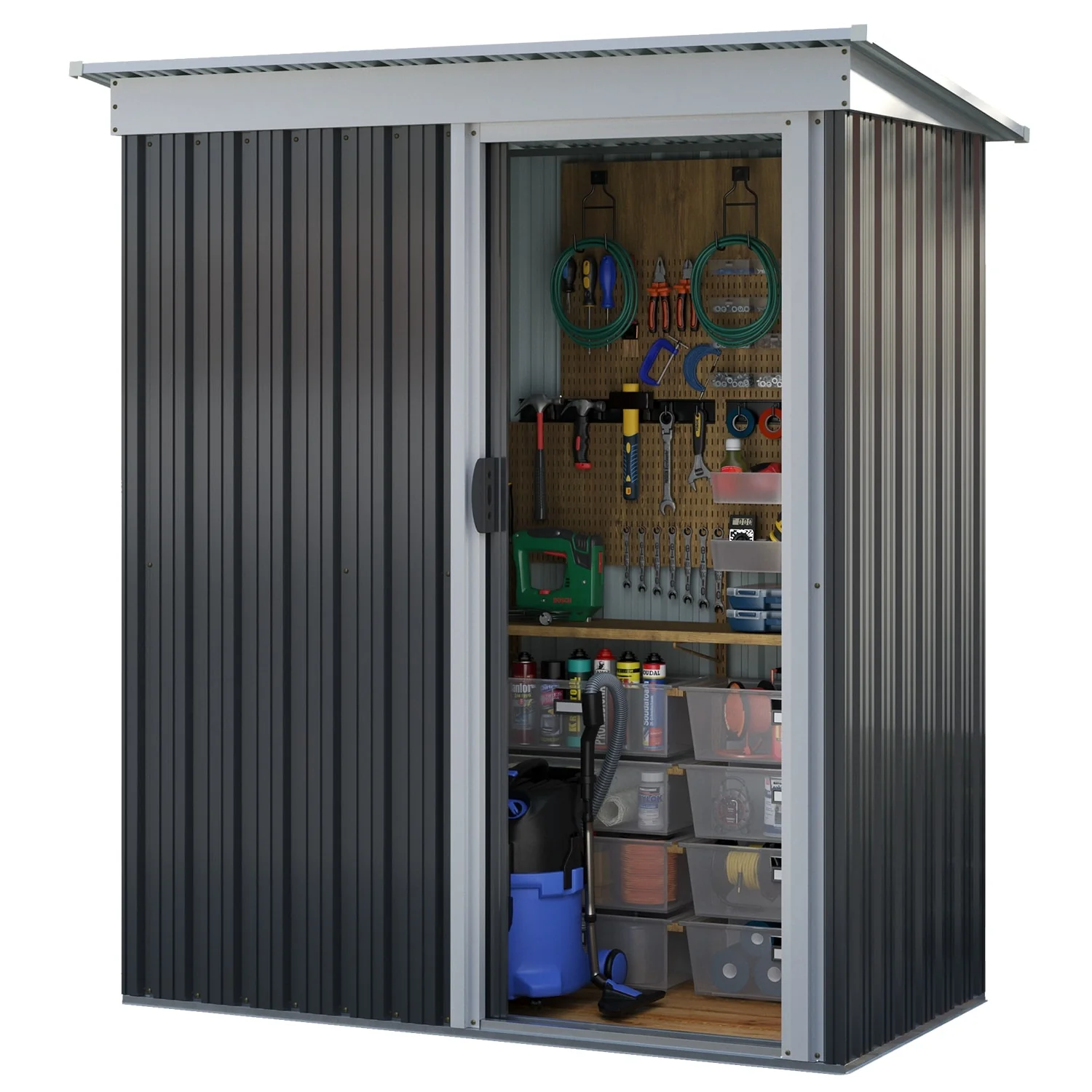 Aoxun 5x3FT Outdoor Metal Storage Shed