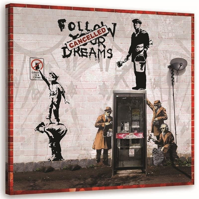 Feeby Obraz na płótnie Mural Banksy graffiti 30x30