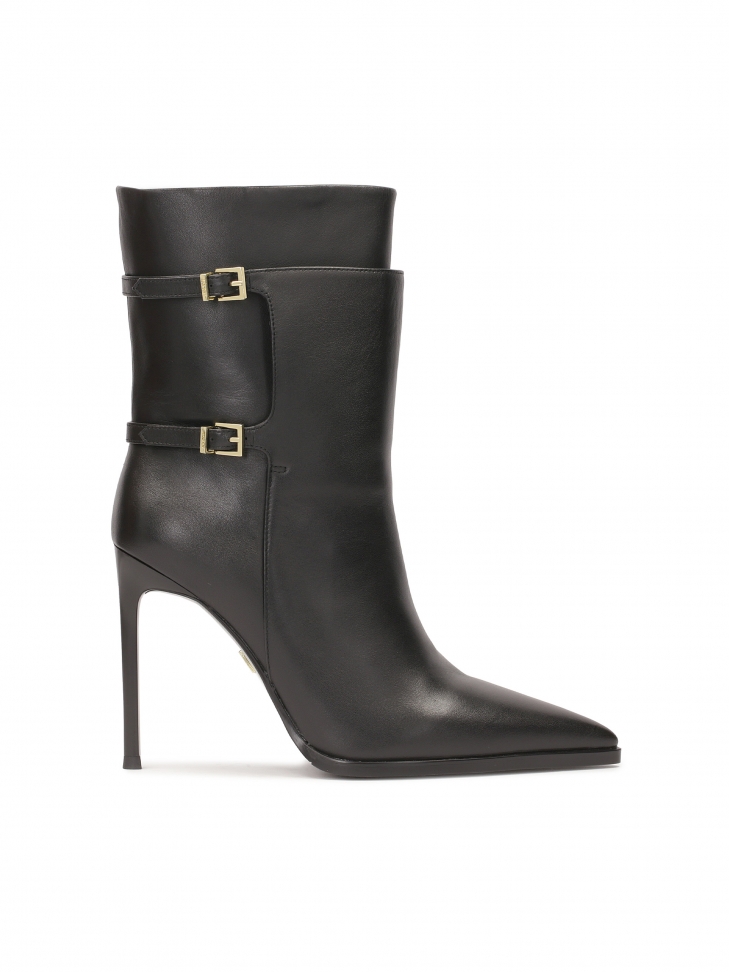 Black boots with original upper with buckles