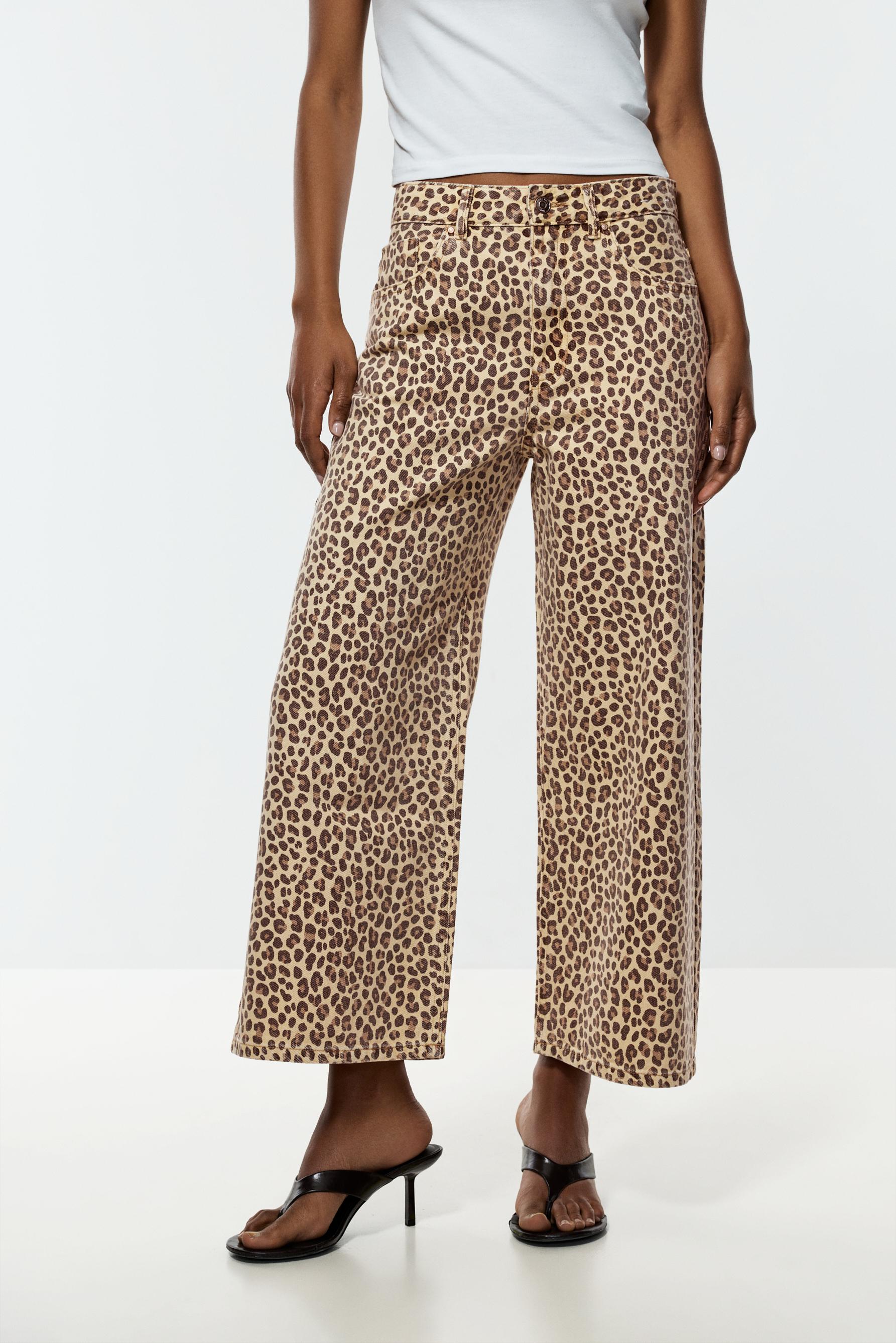 Jeans culotte leopardo