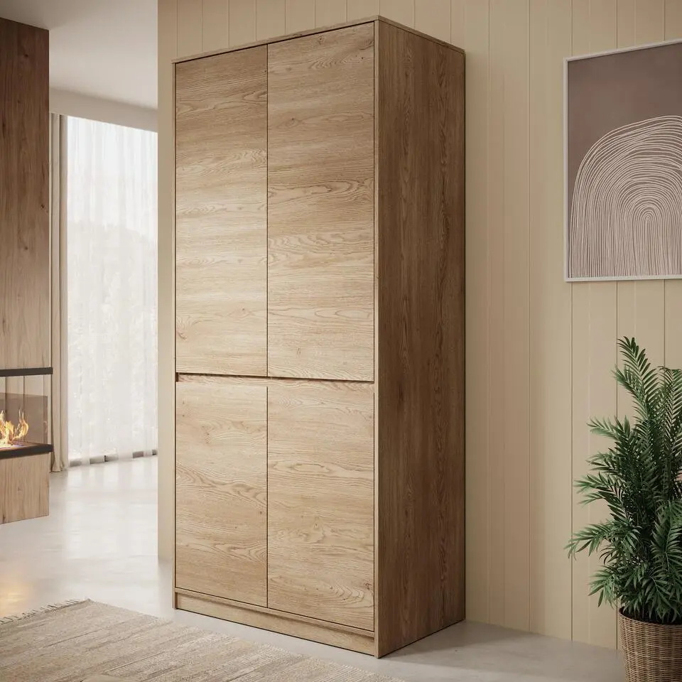 Meubella - Kledingkast Cuarto - Eiken - 91 cm