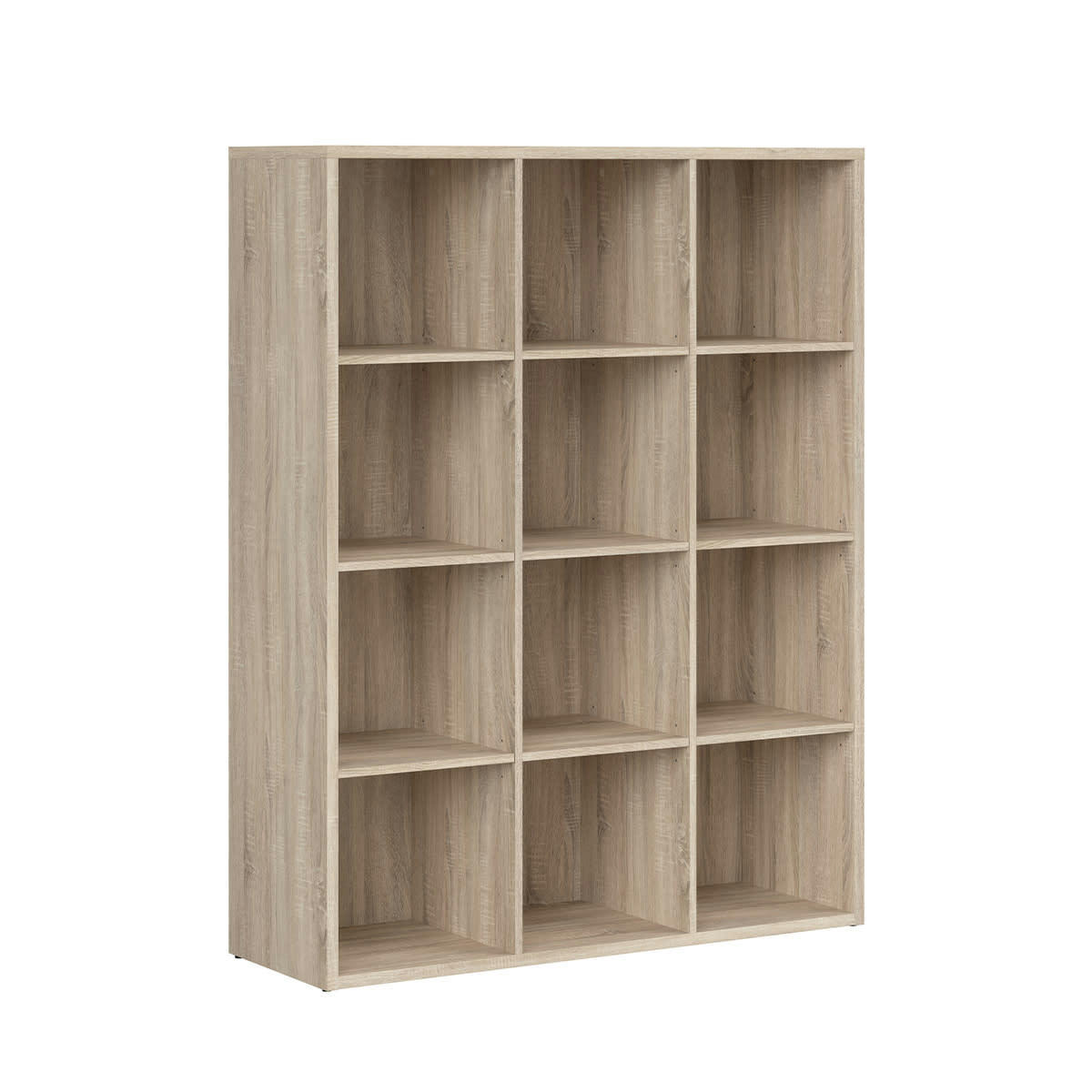 - Bibliothèque 12 cases stratifiés naturel