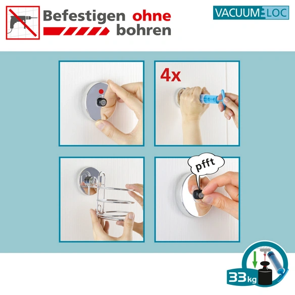 WC-Garnitur, Edelstahl, silberfarben