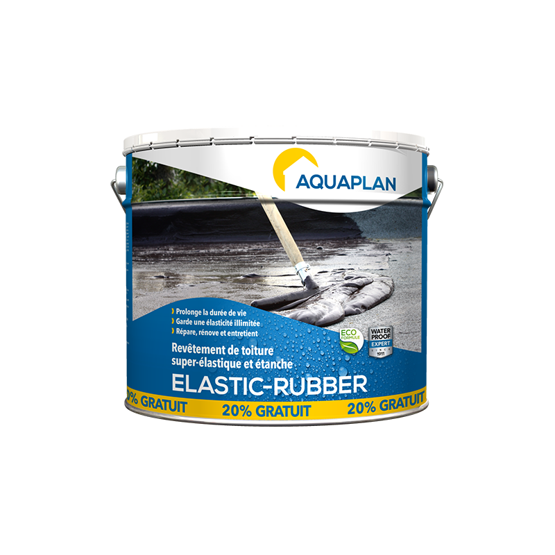 Revêtement pour toiture Elastic-Rubber 10 kg   20 % AQUAPLAN