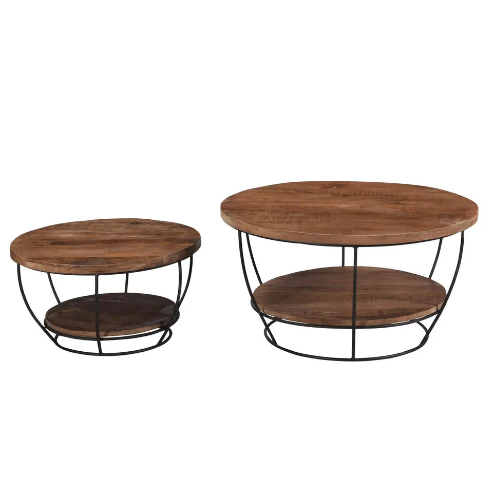 Brix - Salontafel Brix Evan - 85x85x44cm - Mangohout