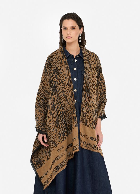 Poncho animalier