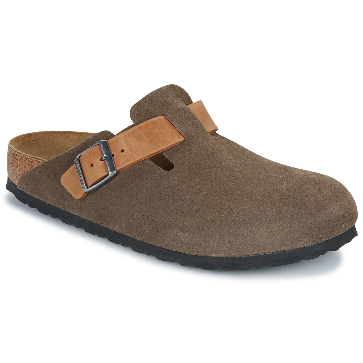BIRKENSTOCK - Boston - Suede / Oiled / Leather / Concrete / Granite