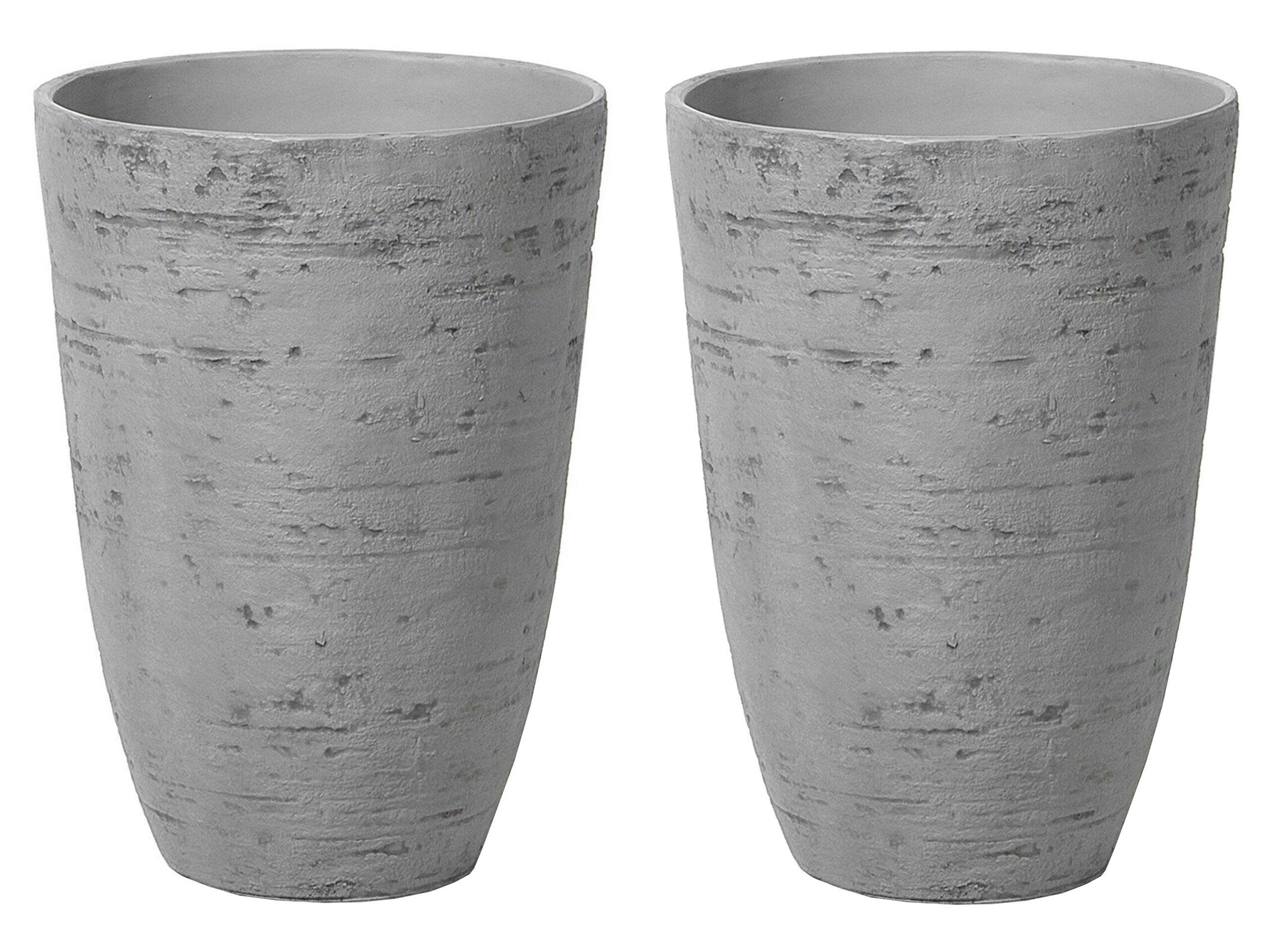 CAMIA - Cache-pot d'extérieur en pierre gris H50