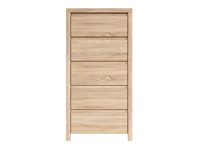 Komoda Kaspian 56 cm z 5 szufladami dąb sonoma