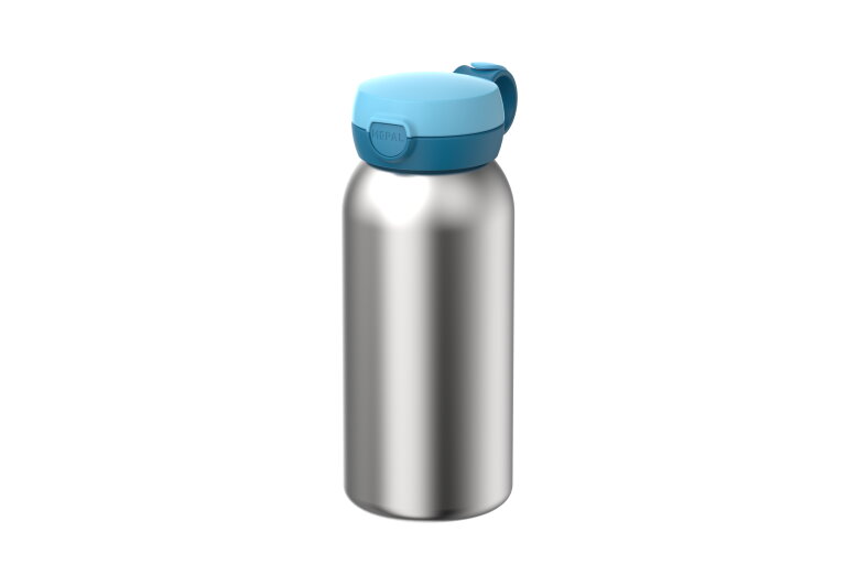 Campus RVS drinkfles met flipdop 600 ml - Cool blue
