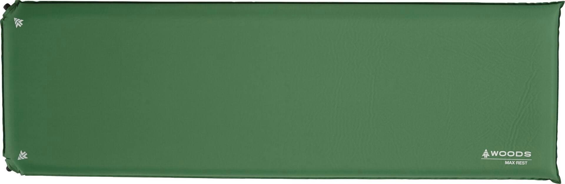 Woods Max Rest Single Self-Inflating Camping Sleeping Pad/Air Mat w/ Storage Bag, 4-In