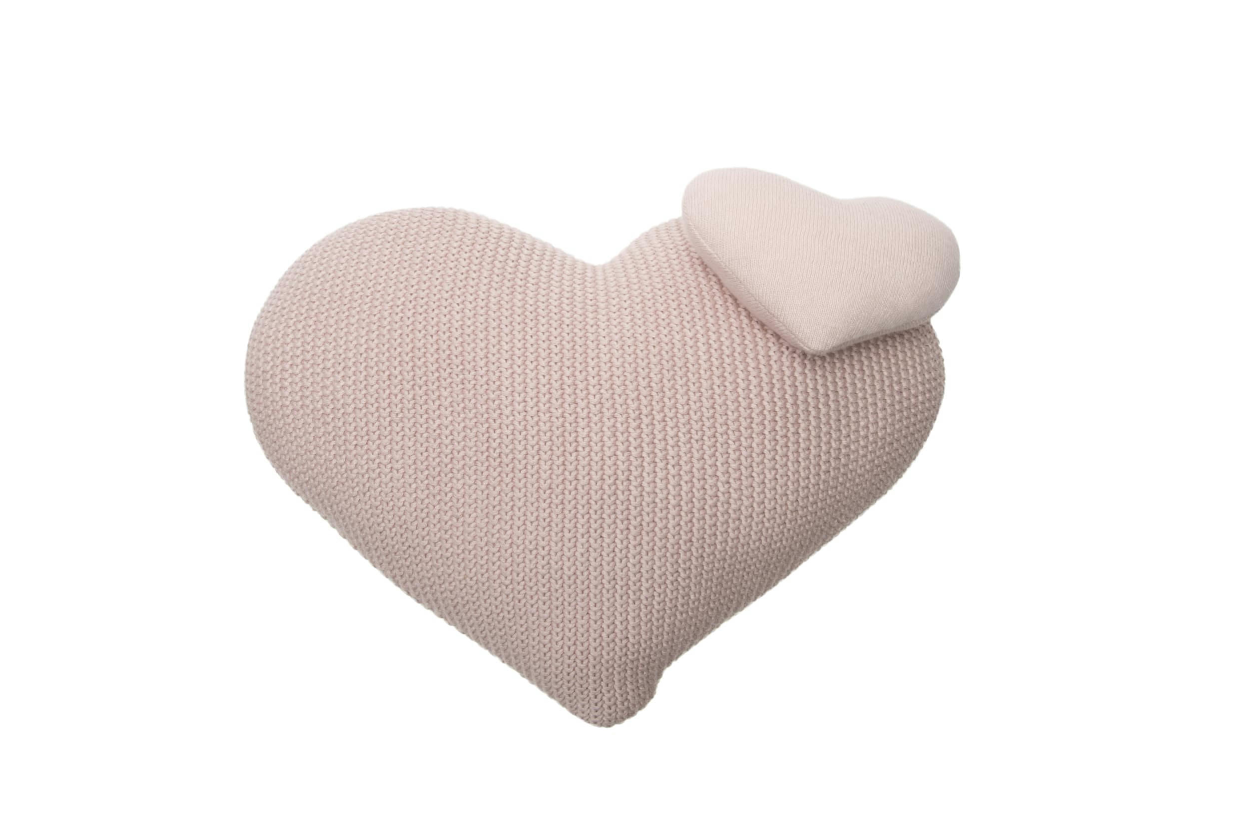 SHAPES - Coussin coeur rose 30x35
