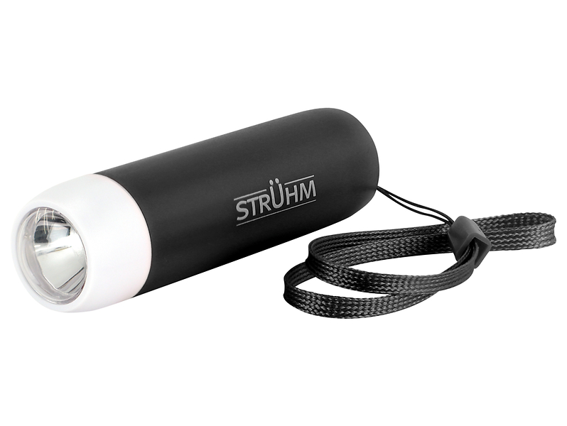 Latarka Atom LED akumulatorowa czarna