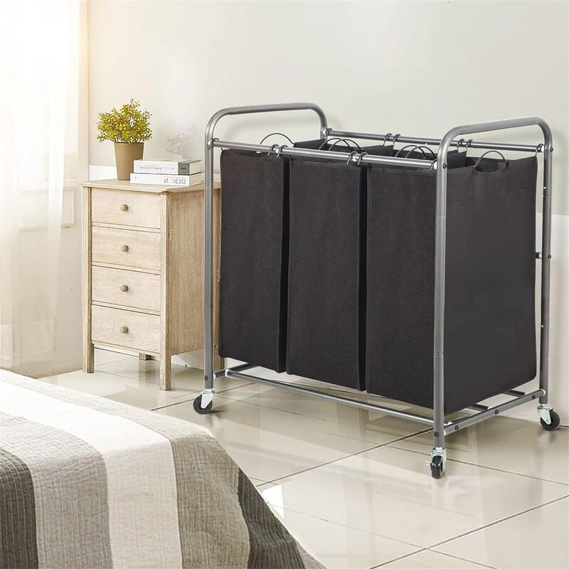 Laundry Sorter 3 Section, 3 Bag Laundry Hamper
