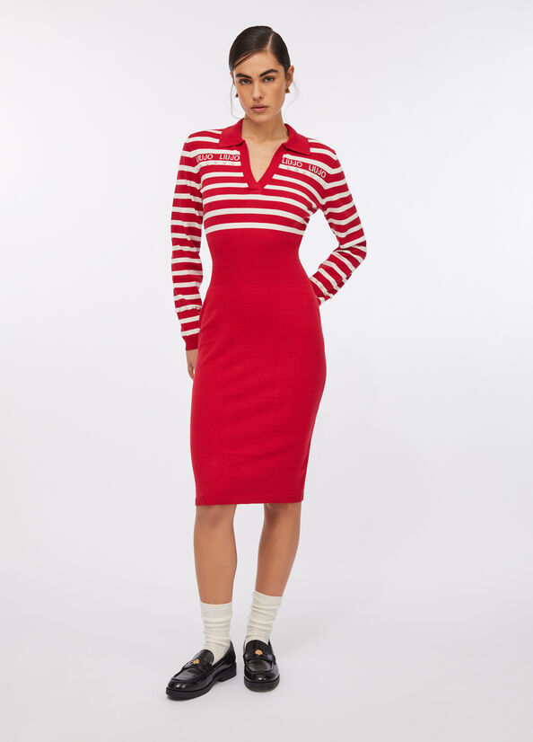 Abito a righe in maglia