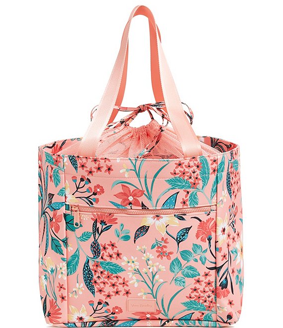 Vera Bradley ReActive Drawstring Paradise Bright Coral Family Tote Bag