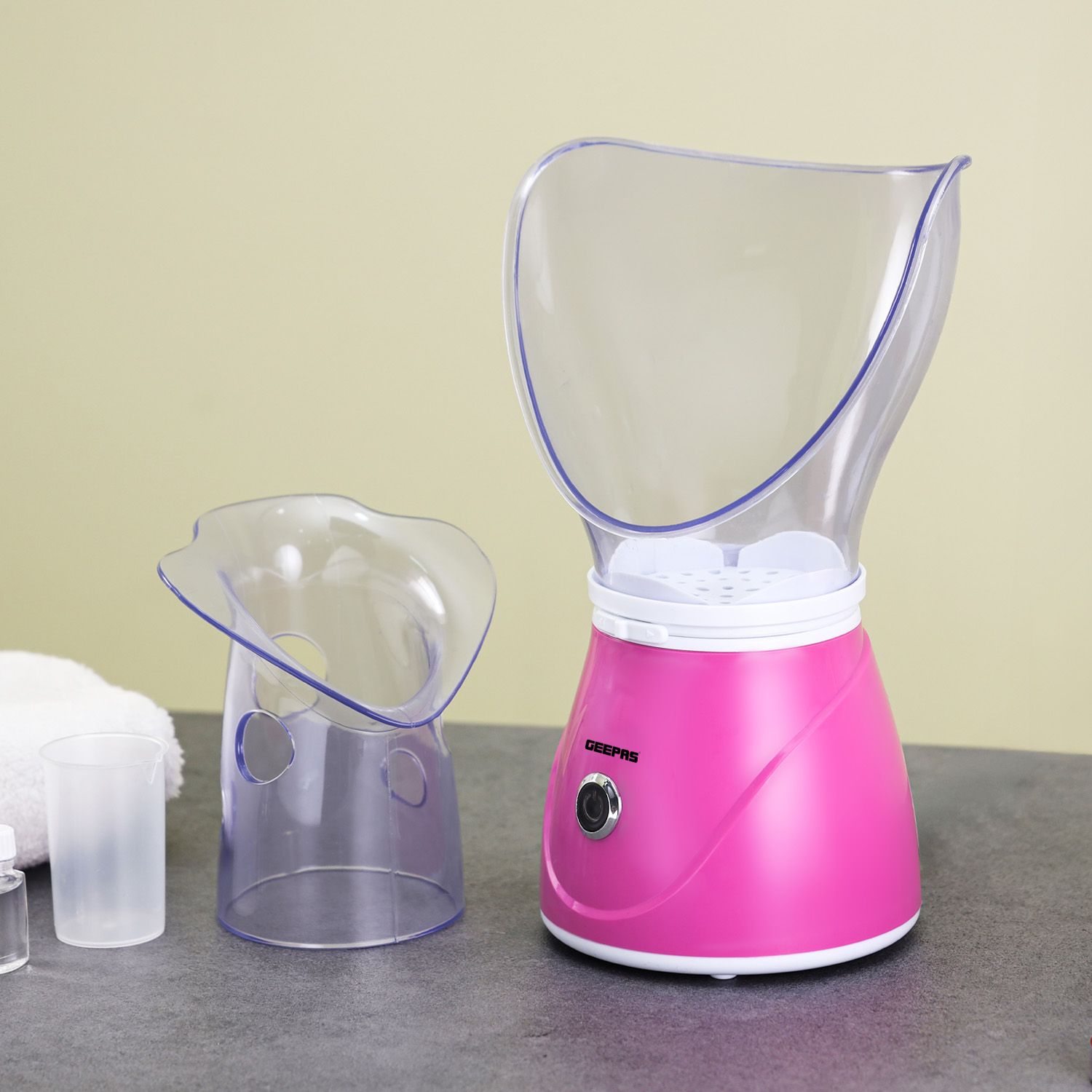 Geepas 2-in-1 Electric Face Steamer and Nasal Inhaler for Cold Flu Sinus Relief