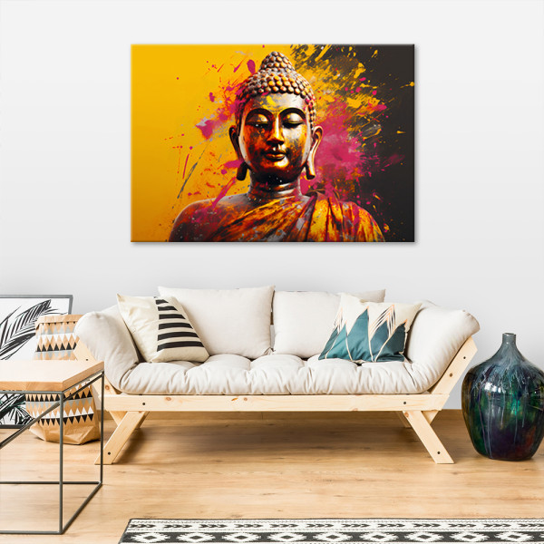 Feeby Obraz na płótnie, Budda na abstrakcyjnym tle 60x40