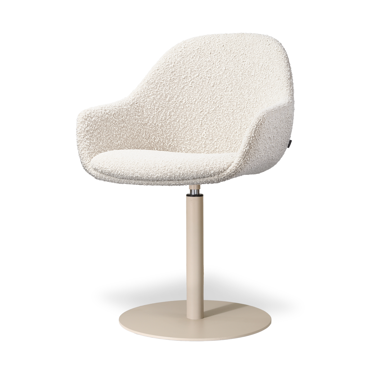 Nolon Niva-Mae tulp eetkamerstoel bouclé beige - beige onderstel