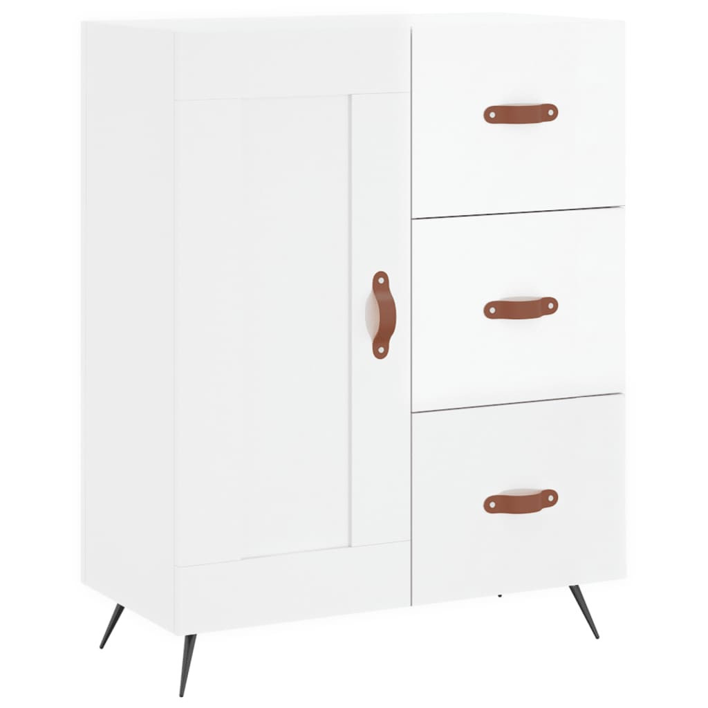 Szafka Biała Połysk 69.5x34x90 cm do Salonu Pokoju Sypialni