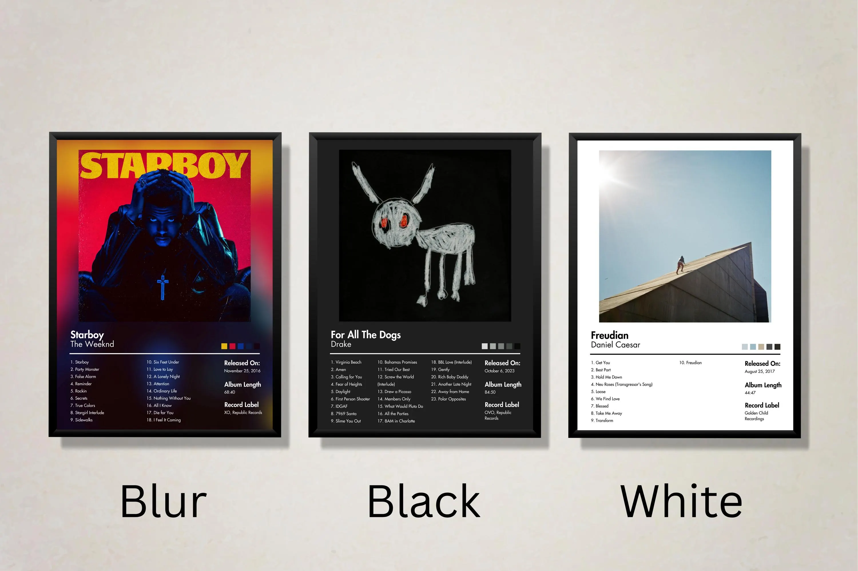 Set of 3 Custom Album Posters | Request Any Album | Album Cover Posters | Physical Poster | Personalised Room Decor | Album Art | Aesthetic
