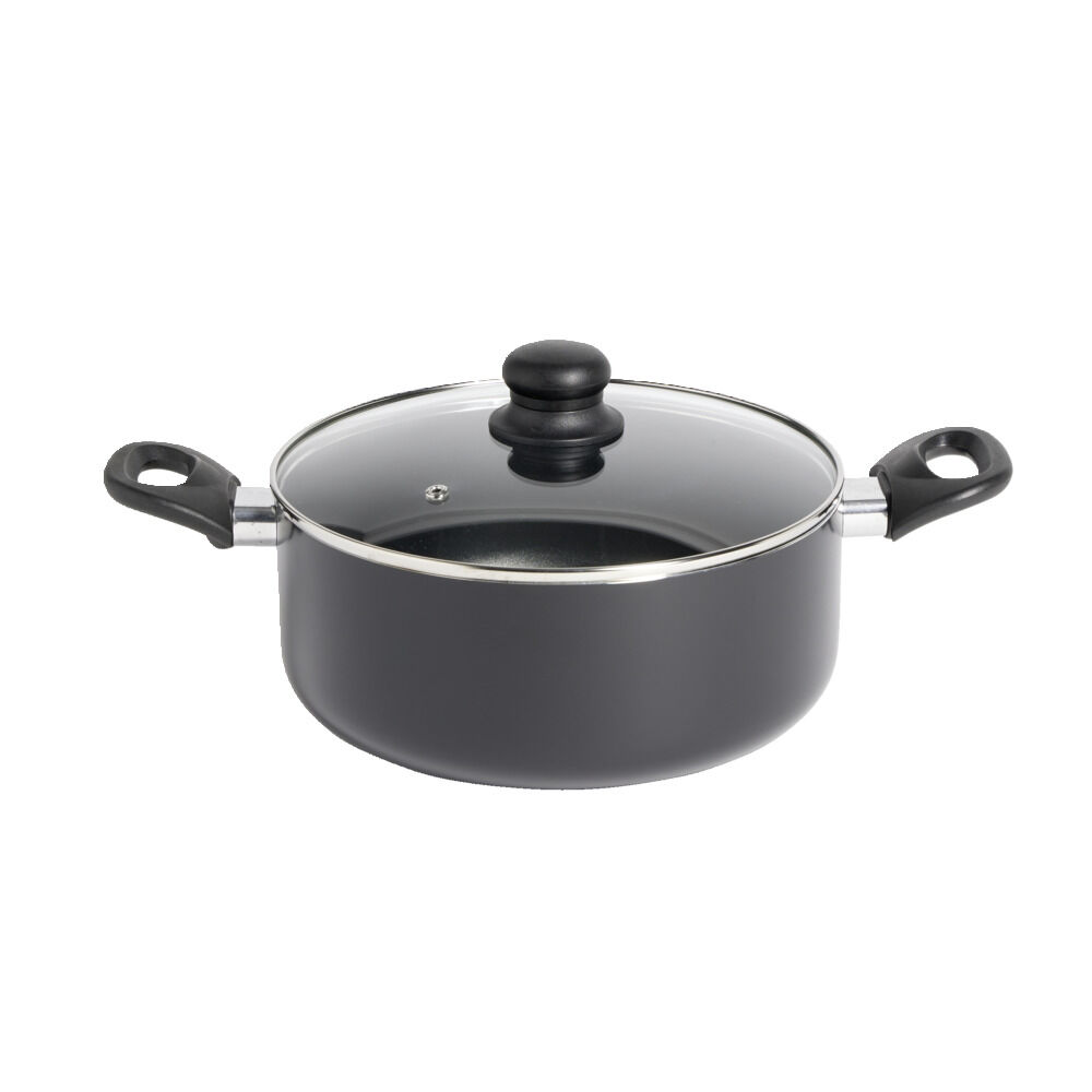 Faitout tous feux sauf induction aluminium noir Ø24cm