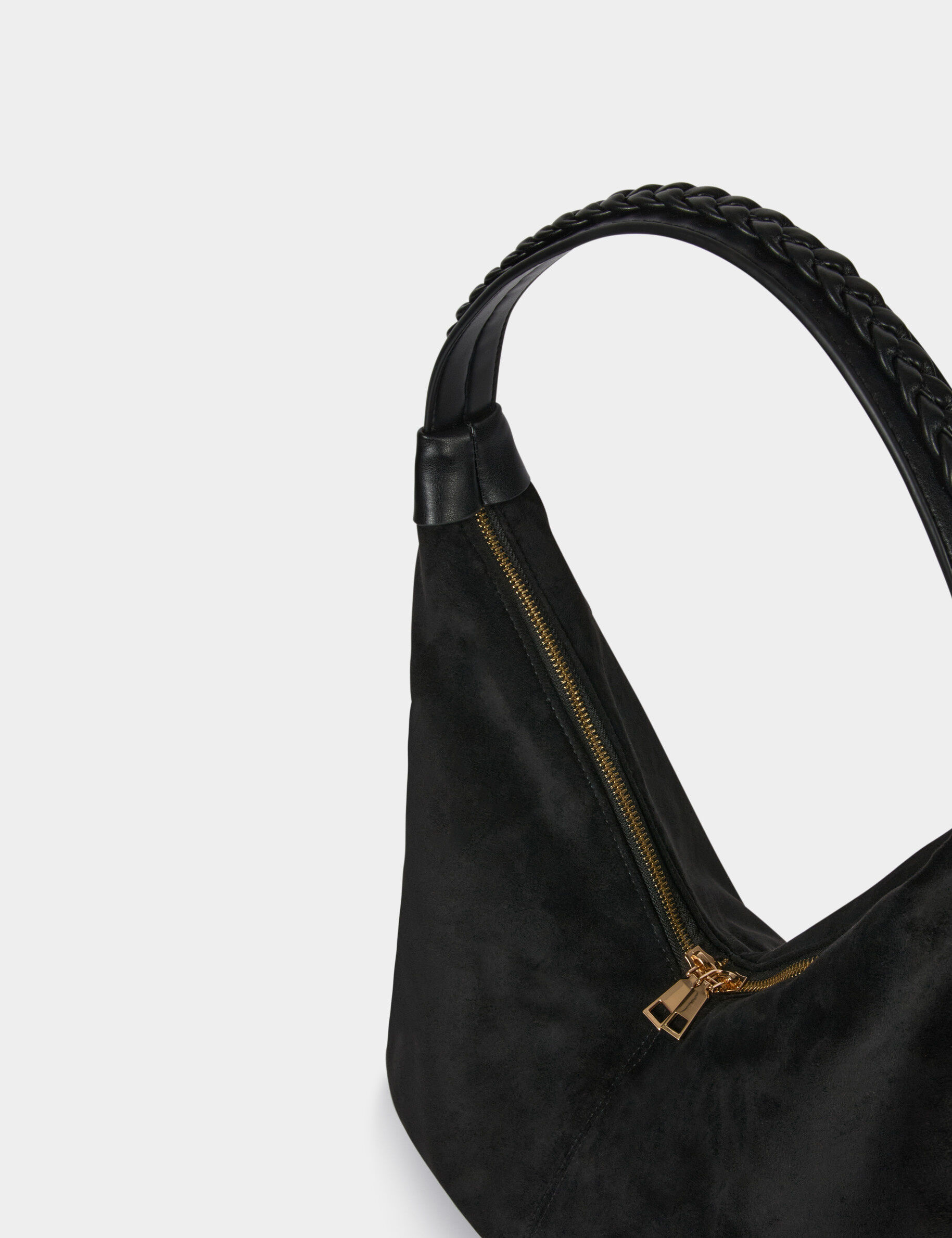 Suede Hobo Bag Black Women