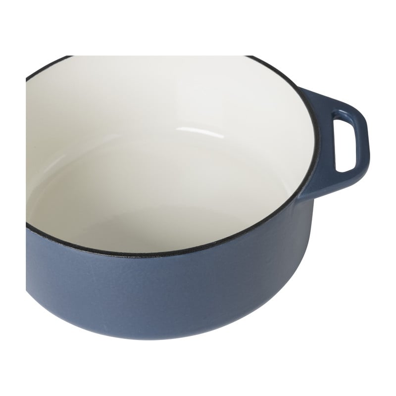 Hugo Kennis braadpan met deksel - gietijzer - blauw/zwart - &Oslash;24 cm