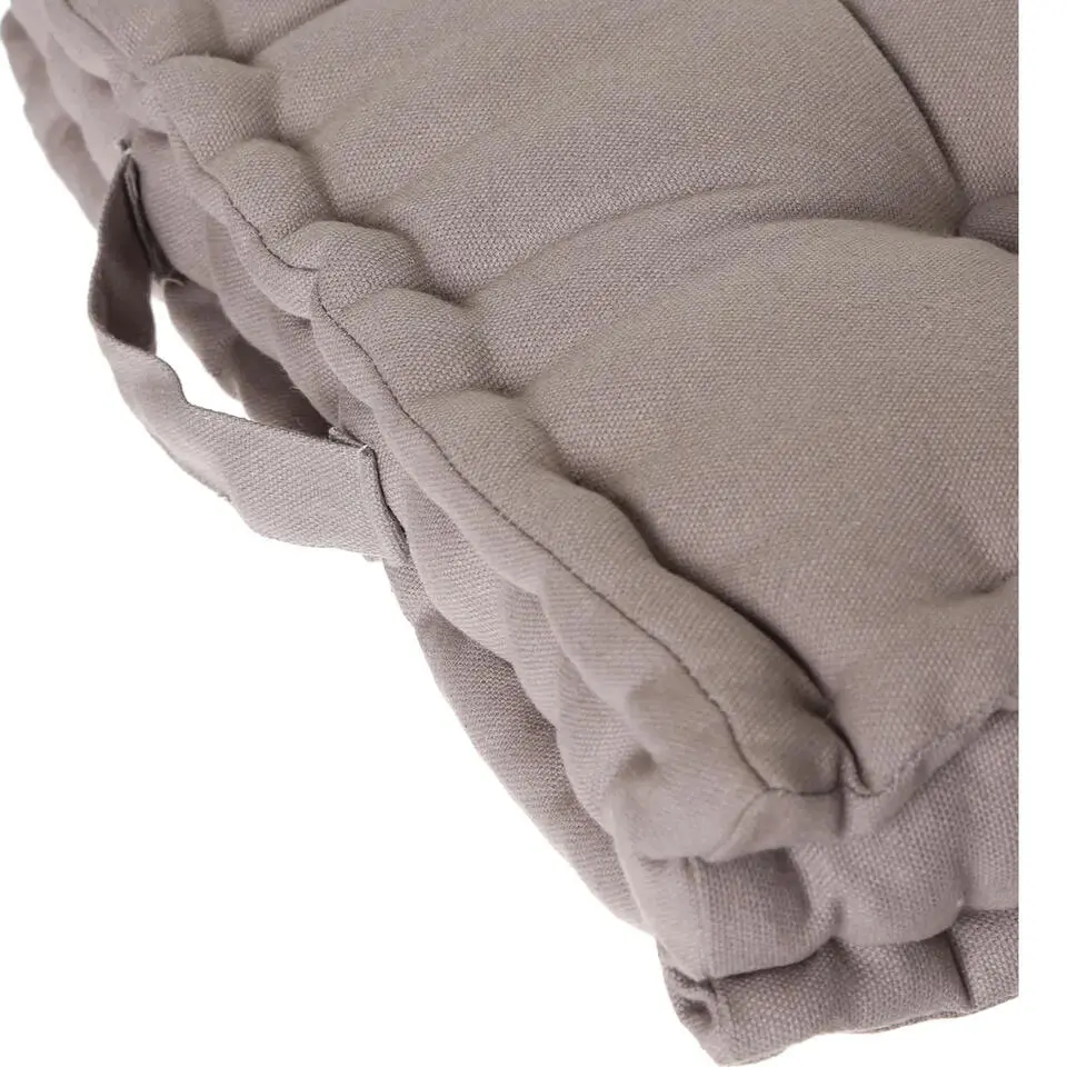 Atmosphera Vloerkussen Square - grijs - katoen - 38,5 x 8 cm