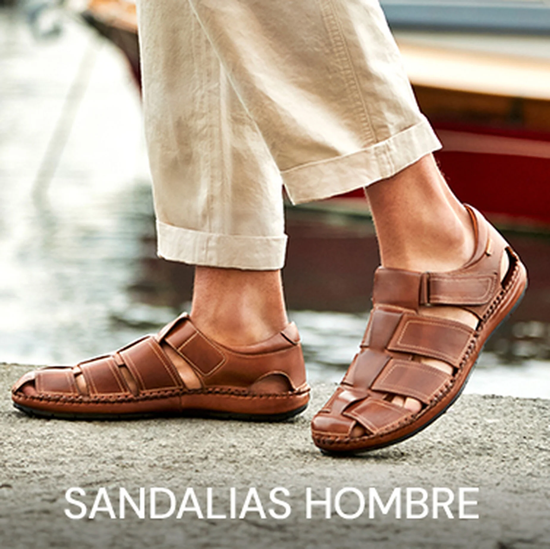 Sandalias de piel para hombre