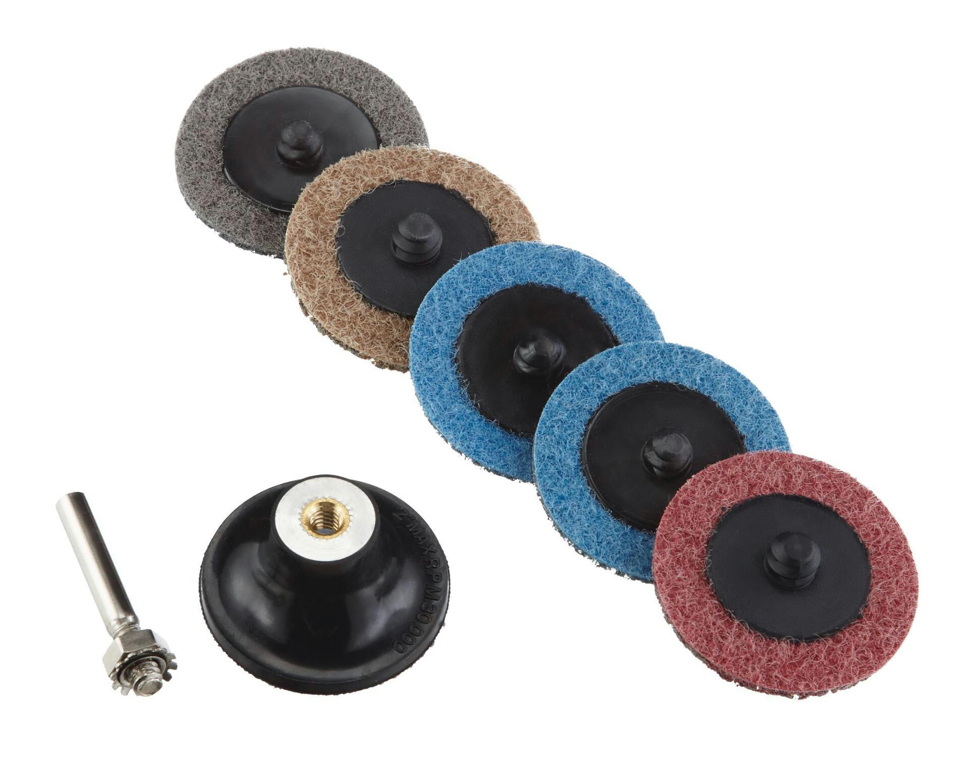 Mastercraft 2-in Aluminum Oxide Surface Prep Disc Set for Metal, 5-pc