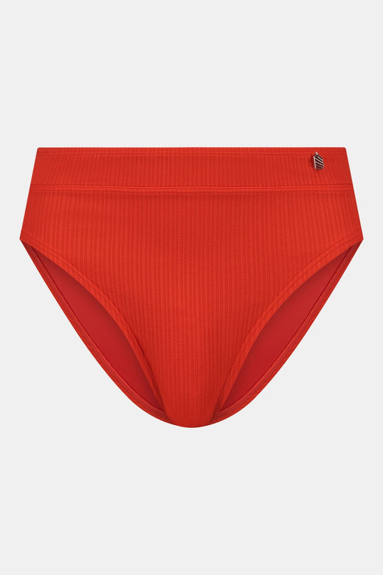 Beachlife Fiery Red High Waist Bikinibroekje