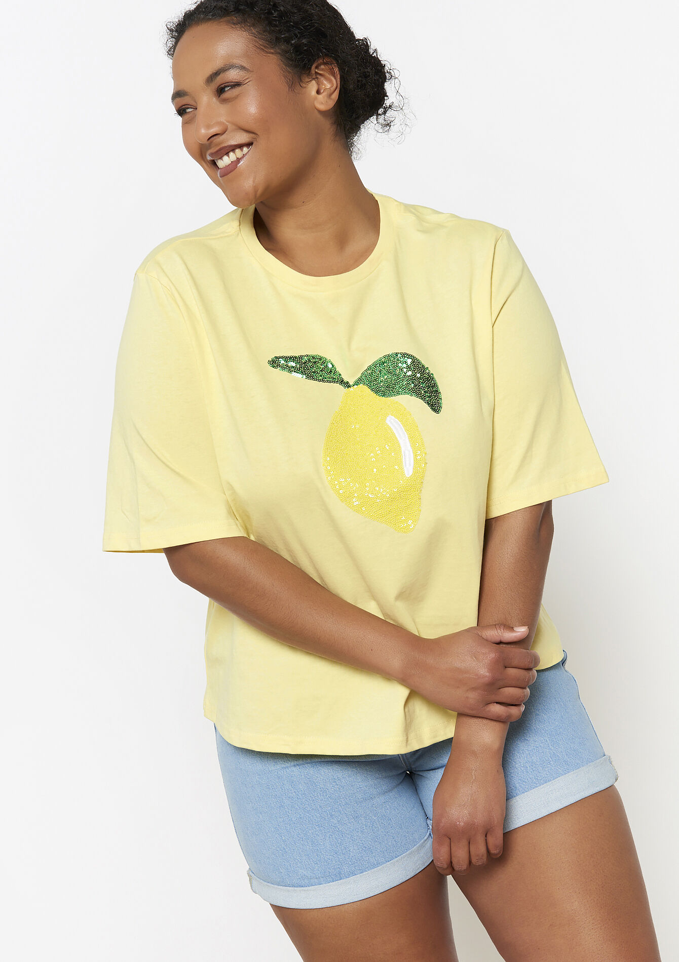 T-shirt met citroenprint