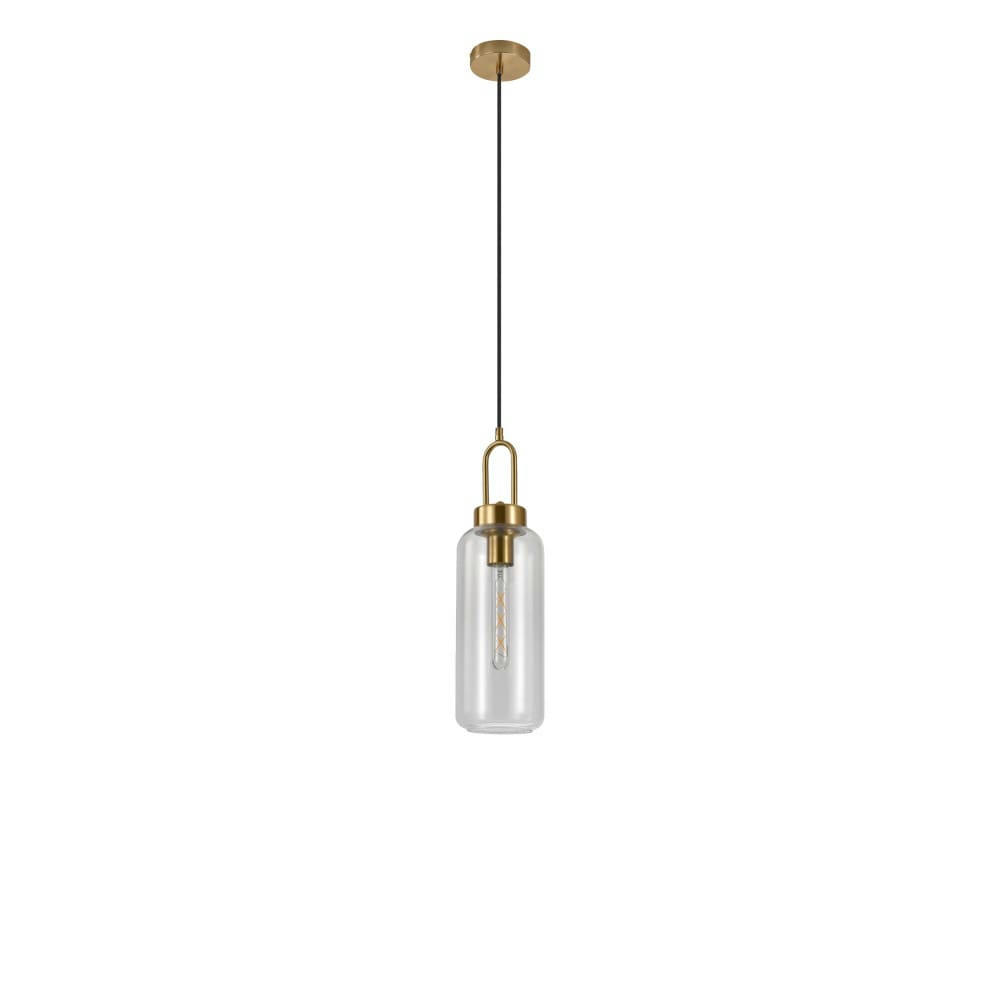 LUTON - Suspension cylindrique en verre transparent