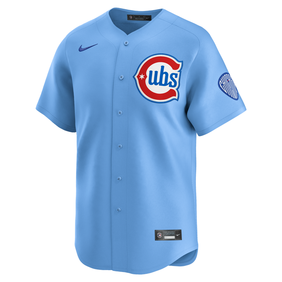 Men's Chicago Cubs Nike Baby Blue 2nd Alternate Limited Jersey - Blue