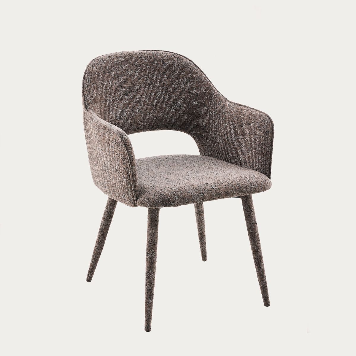 Krzesło CONTE w tkaninie brązowe 55x62x85 cm